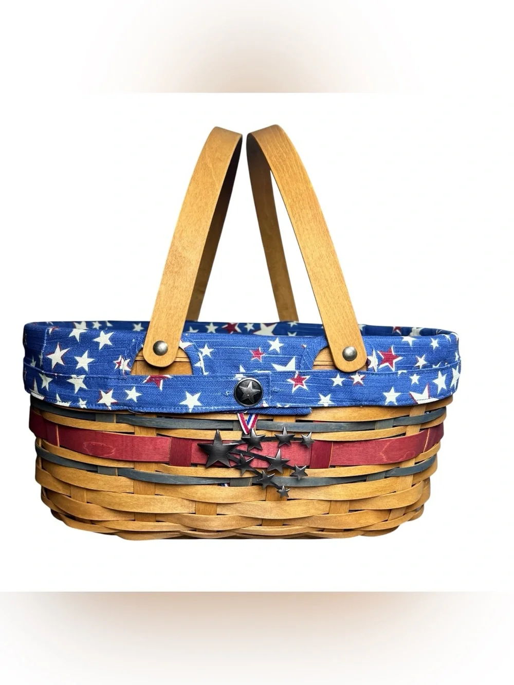 Longaberger Retired 2008 American Celebrations Oval Market Basket Combo